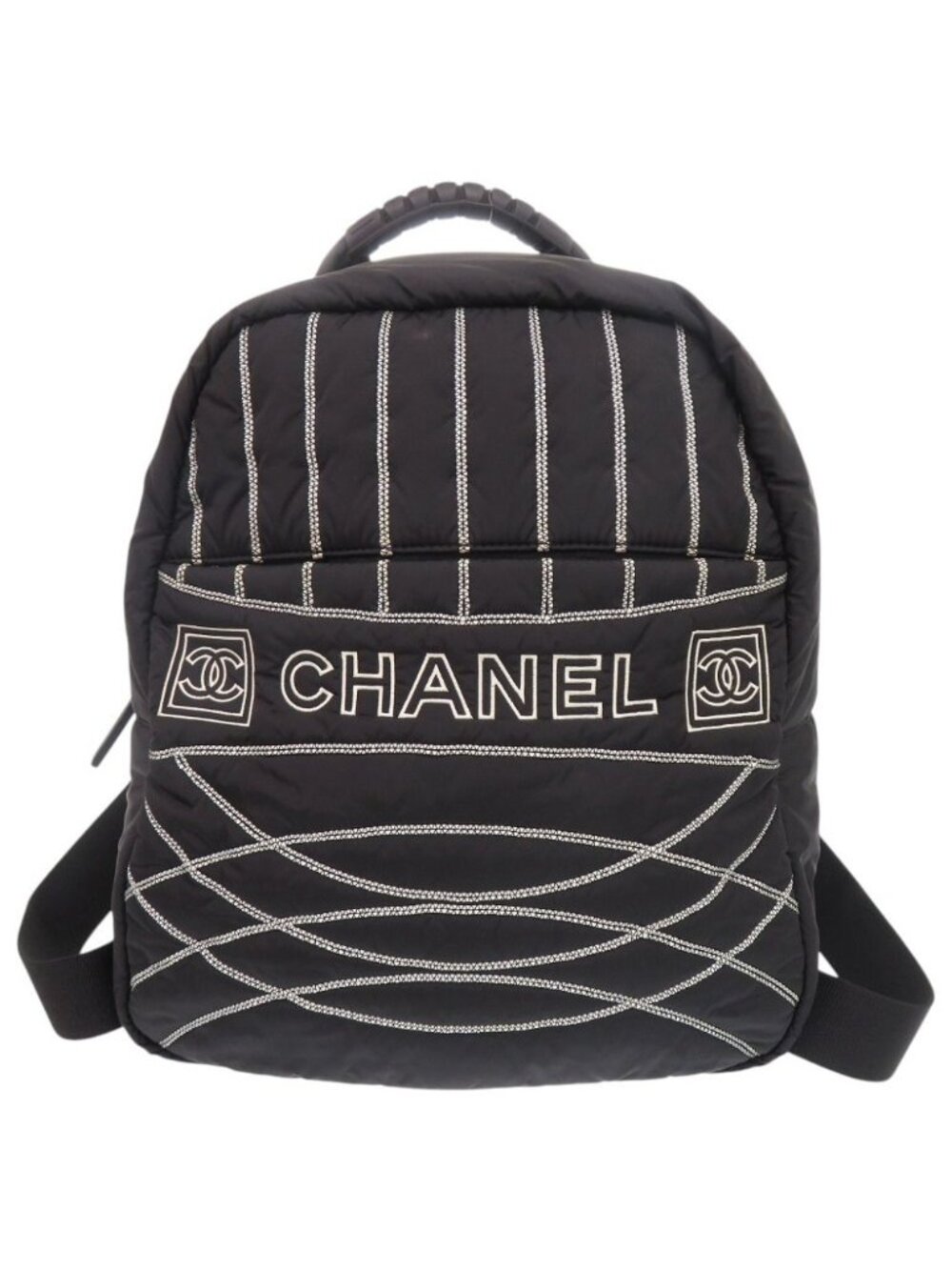 Chanel Sports Line CC Logo Nylon Black Backpack